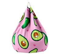 Odot Pouf Poire sans Remplissage, Impression de Fruits, Pouf,Pouf Salon Chambre pour Adolescente und Adulte, Doux et Confortable Fauteuil Pouf, Polyvalent Housse Pouf Poire (M(80x90cm),Avocats)