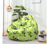 Odot Pouf Poire sans Remplissage, Modèle de Panda 3D Pouf, Pouf Salon Chambre pour Adolescente und Adulte, Doux et Confortable Fauteuil Pouf, Polyvalent Housse Pouf Poire (100x120cm,Panda D)