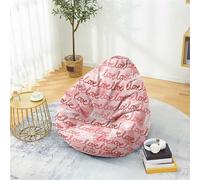 Odot Pouf Poire sans Remplissage, Rose Pouf,Pouf Salon Chambre pour Adolescente und Adulte, Doux et Confortable Fauteuil Pouf, Polyvalent Housse Pouf Poire (Rose,M(80 * 90cm))