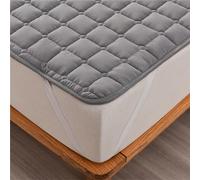 Odot Protège Matelas Matelassé, Couleur Unie sur-Matelas Surmatelas Couvre Matelas avec Sangles d'angle Élastiques, Housse Protection Lit Respirant pour Lit 1/2 Personnes (90x200cm,Gris)