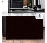 Odot Rideau de Cuisine Court Couleur Unie Anti-Poussière sans Perçage Auto-adhésif Rideau Petit Fenêtre Rideaux Occultant pour Armoire, sous l'Évier (Noir,B 100 x H 70 cm)