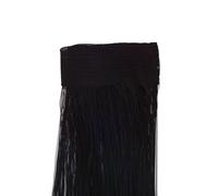 Odot Rideau de Fil pour Porte Fenêtre, Rideaux en Corde Franges Rideaux Moustiquaire avec Passe Tringle 2 Pièces Rideau Anti Mouches Cloison de Séparation (Noir,100x200cm)