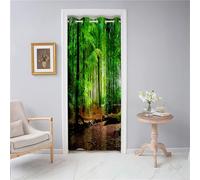 Odot Rideau de Porte Interieur à Oeillets, Rideau Occultant Isolation Thermique avec Imprimé Forêt Verte 3D, Rideau de Séparation de Piece pour Entrée Chambre, 1 Panneau (Style F,120x200cm)