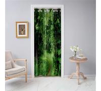 Odot Rideau de Porte Interieur à Oeillets, Rideau Occultant Isolation Thermique avec Imprimé Forêt Verte 3D, Rideau de Séparation de Piece pour Entrée Chambre, 1 Panneau (Style D,120x200cm)