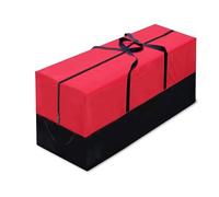 Odot Sac Rangement Sapin de Noel, Sac Rangement Noel Grand Oxford 210D Imperméable pour Sapin de Noël Artificiel 2,3 m avec Poignées Renforcées Fermeture Éclair (Rouge,165x38x76cm)