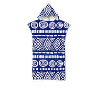 Odot Serviette Poncho de Surf, Microfibre à Séchage Rapide en Tissu Surfing Changement Robe à Capuche Poncho Plage à Langer Peignoir Natation pour Adulte Large (75x110cm,Bleu)