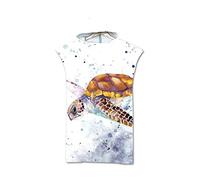 Odot Serviette Poncho de Surf, Microfibre à Séchage Rapide en Tissu Surfing Changement Robe à Capuche Poncho Plage à Langer Peignoir Natation pour Adulte Large (75x110cm,Tortue A)
