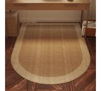 Odot Tapis Chaise de Bureau Antidérapant et Insonorisé, Demi-Cercle Tapis Protection Sol Chaise Bureau Gaming Moderne pour Plancher de Bois, Carrelage, Parquet (Kaki,120x180cm)