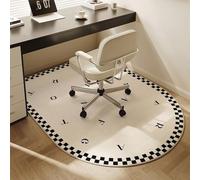 Odot Tapis Chaise de Bureau, Antidérapant et Insonorisé, Moderne Tapis Protection Sol Chaise Bureau Gaming pour Plancher de Bois, Carrelage, Parquet (Lettres Noires,100x120cm)