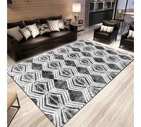 Odot Tapis Chaise de Bureau Carré, Antidérapant et Insonorisé, Impression Géométrique Moderne Tapis Protection Sol Chaise Bureau Gaming pour Plancher de Bois, Carrelage (en Dents de scie,80x120cm)