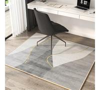 Odot Tapis Chaise de Bureau Carré, Antidérapant et Insonorisé, Moderne Tapis Protection Sol Chaise Bureau Gaming pour Plancher de Bois, Carrelage, Parquet (Style Nordique,140x140cm)