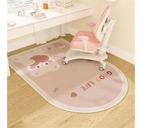 Odot Tapis Chaise de Bureau Carré,Silicone Antidérapant et Insonorisé, Moderne Étude Tapis Protection Sol Chaise Bureau Gaming pour Plancher de Bois Carrelage Parquet (Thé au Lait,80x160cm)