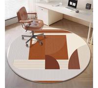 Odot Tapis Chaise de Bureau Rond, Antidérapant et Insonorisé, Bordeaux Rond Moderne Tapis Protection Sol Chaise Bureau Gaming pour Plancher de Bois, Carrelage, Parquet (Semi-arqué,80cm)