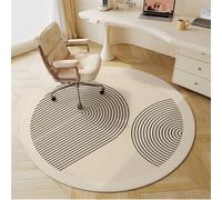Odot Tapis Chaise de Bureau Rond, Antidérapant et Insonorisé, Moderne Tapis Protection Sol Chaise Bureau Gaming pour Plancher de Bois, Carrelage, Parquet (cernes de Croissance,100cm)