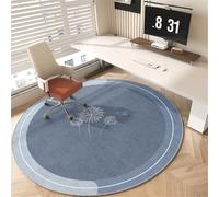 Odot Tapis Chaise de Bureau Rond, Antidérapant et Insonorisé, Moderne Tapis Protection Sol Chaise Bureau Gaming pour Plancher de Bois, Carrelage, Parquet (Pissenlit,80cm)