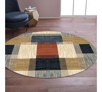 Odot Tapis Chaise de Bureau Rond, Antidérapant et Insonorisé, Moderne Tapis Protection Sol Chaise Bureau Gaming pour Plancher de Bois, Carrelage, Parquet (Patchwork,80cm)