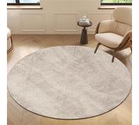Odot Tapis Chaise de Bureau Rond, Antidérapant et Insonorisé, Rond Moderne Tapis Protection Sol Chaise Bureau Gaming pour Plancher de Bois, Carrelage, Parquet (Patchwork Lin,140cm)
