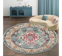 Odot Tapis Chaise de Bureau Rond, Antidérapant et Insonorisé, Rond Moderne Tapis Protection Sol Chaise Bureau Gaming pour Plancher de Bois, Carrelage, Parquet (Style rétro Classique 1,60cm)