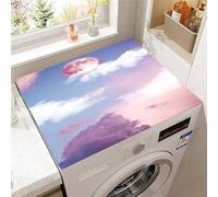 Odot Tapis de Protection pour Dessus de Machine à Laver, 3D Nuage Tapis en Diatomite Séchage Rapide pour Machine à Laver, Réfrigérateur (Chiot J,50x50cm)