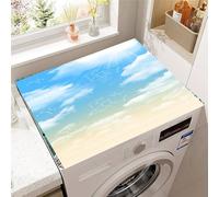 Odot Tapis de Protection pour Dessus de Machine à Laver, 3D Nuage Tapis en Diatomite Séchage Rapide pour Machine à Laver, Réfrigérateur (Chiot I,50x50cm)