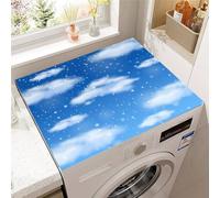 Odot Tapis de Protection pour Dessus de Machine à Laver, 3D Nuage Tapis en Diatomite Séchage Rapide pour Machine à Laver, Réfrigérateur (Chiot A,40x50cm)