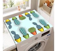 Odot Tapis de Protection pour Dessus de Machine à Laver, Antidérapant Housse de Machine à Laver pour Sèche-Linge Buanderie Réfrigérateur Cuisine (Cactus à épines,30x40cm)