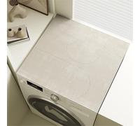 Odot Tapis de Protection pour Dessus de Machine à Laver, Beige Nordic Antidérapant Housse de Machine à Laver pour Machine à Laver ou Sèche-Linge Buanderie Réfrigérateur Cuisine (60x60cm,Ligne)