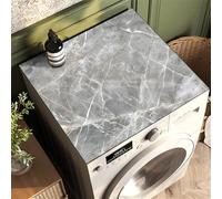 Odot Tapis de Protection pour Dessus de Machine à laver, Marbre Artistique Antidérapant Housse de machine à laver pour Machine à Laver ou Sèche-Linge Buanderie Réfrigérateur (Gris,60x60cm)