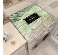 Odot Tapis de Protection pour Dessus de Machine à Laver, Nordic Imprimé Antidérapant Housse de Machine à Laver pour Machine à Laver ou Sèche-Linge Buanderie Réfrigérateur Cuisine (Feuille,60x70cm)