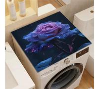 Odot Tapis de Protection pour Dessus de Machine à Laver, Rose Colorée Tapis en Diatomite Séchage Rapide pour Machine à Laver, Réfrigérateur (Noir 1,40x40cm)
