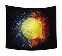 Odot Tapisserie Murale, Mode Balle Tenture Murale Couverture Voyage Châle Serviette Drap de Plage Tapis de Yoga Nappe Tapis de Pique-Nique Couvre-lit Tapestry Décoration (150x200cm,De Tennis)