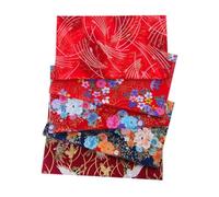 Odot Tissu à Couture Patchwork DIY 50x50cm 5 Pièces Fait à la Main en Quilting Designs Différents Loisir Créatifs Tissu à Coudre Paquet de Vêtements Sewing Artisanat (Rouge)