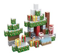 Odoukey 1 Ensemble de Cubes de Construction magnétiques sur Le thème Noël pour Enfants 3 à 10 Ans, Blocs magnétiques coulissants créatifs et éducatifs, Jouets pour garçons et Filles