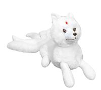 Odoukey Animal en Peluche Renard Arctique Blanc de 20 Pouces, Jouet en Peluche Kitsune à Poils Longs Super Doux pour Enfants et Adultes