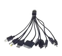 Odoukey Câble de synchronisation USB 10 en 1, câble Universel, Cordon de synchronisation Charge Multifonction pour Appareil Photo