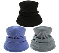 Odoukey Cache-cou en polaire chaud et coupe-vent pour enfants, 3 pièces, cache-cou épais à haute élasticité pour garçons et filles, ski, course à pied, cyclisme, style 2