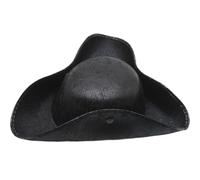 Odoukey Costume de pirate pour homme, chapeau tricorne froissé vintage avec boutons-pression, chapeau de capitaine pirate à l'ancienne pour fête à thème, cosplay, carnaval