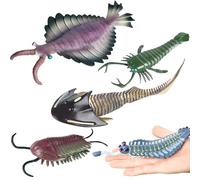 Odoukey Ensemble de Figurines d'animaux d'organisme Ancien cambrien, Jouets éducatifs réalistes en Plastique, décoration de gâteau 'Anniversaire pour Enfants garçons Filles 5 pièces