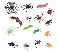 Odoukey Figurines d'animaux, Jouets d'insectes en Plastique réalistes pour Projet Scientifique, décoration de gâteau, Jouets éducatifs précoces pour Tout-Petits, Enfants de 3, 4, 5 Ans