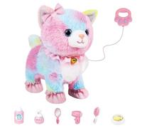 Odoukey Furreal Animaux Chat Jouets pour Enfants interactif Voix et Toucher activé avec télécommande Laisse Marche Parlant Robot Chat