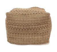 Odoukey Housse de Pouf carrée en Coton et Lin Ethnique Amovible, Housse de Pouf, Repose-Pieds, capacité pour canapé, Chambre à Coucher, Salon (Noyau Non Inclus), Repose-Pieds pour