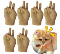 Odoukey Mini Mains de Chat minuscules en Silicone, Signe V réaliste, Extensible, drôle, farces interactives, caresses, Petites Mains, 6 pièces