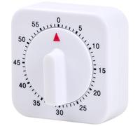 Odoukey Minuterie de Cuisine Manuelle Blanche de 60 Minutes, minuterie Cuisson mécanique en Plastique précise avec Anneau 3s pour la Cuisson, la, Le ragoût, minuteries Cuisine pour 2, 4x2, 4x1