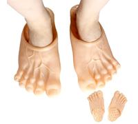 Odoukey Pantoufles de Pieds drôles 10, 63 x 5, 12 Pouces, Chaussures de déguisement drôles, Accessoires Costume réalistes géants, Couvre-Chaussures pour géantes, géantes