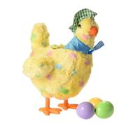 Odoukey Poulet en Peluche électrique pondant des œufs, Jouet Animal en Peluche Musical Qui Pond des œufs pour Les Enfants