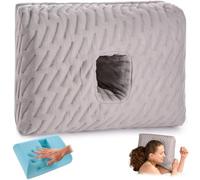 ODOXIA Coussin Piercing Oreille | Oreiller Piercing Oreille | Coussin Donut pour Dormir sur Le Côté | Pilow | Oreiller avec Trou Contre Douleurs & CNH | Mémoire de Forme Respirant