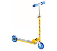 ODS -42032 Hot Wheels Trottinette Hauteur réglable 80 cm, Roue arrière avec Frein, 100% Acier, Charge maximale 50 kg, Couleur Jaune, 4 +, 42032