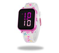 ODS - Barbie, Montre numérique LED WR 3 ATM, Résistant à l'eau, Format 12-24 Heures, Fond en Acier Inoxydable, Jouet pour Enfants, Âge recommandé +3