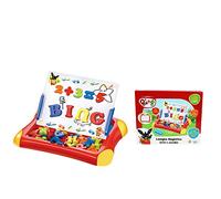 ODS - Bing Tableau magnétique écrivez et Effacer, Tableau effaçable avec tiroir et Accessoires, Lettres, Chiffres, marqueur et effaceur, âge recommandé +3