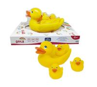 ODS - Opplà - Jeu de Bain Maman Canard avec 3 Canards flottants, matériau Vinyle, âge recommandé 6 m +